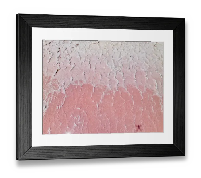 Framed Print : Aerial view of the natural patterns of the salty pink Lake MacDonnell in South Australia Framed Print : Aerial view of the natural patterns of the salty pink Lake MacDonnell in South Australia