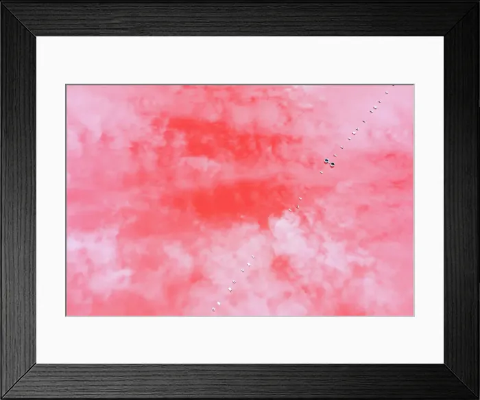 Framed Print : Aerial view over the stunning colourful lake at Hutt lagoon. Port Gregory, Western Australia