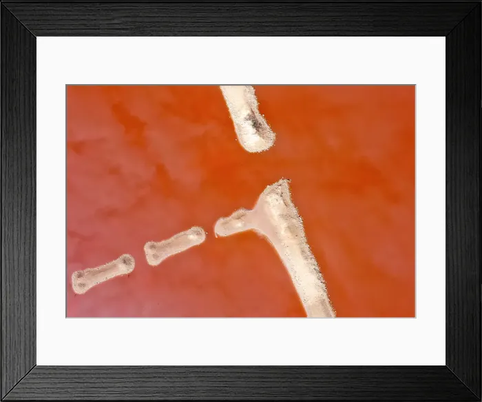 Framed Print : Aerial view over the stunning colourful lake at Hutt lagoon. Port Gregory, Western Australia Framed Print : Aerial view over the stunning colourful lake at Hutt lagoon. Port Gregory, Western Australia