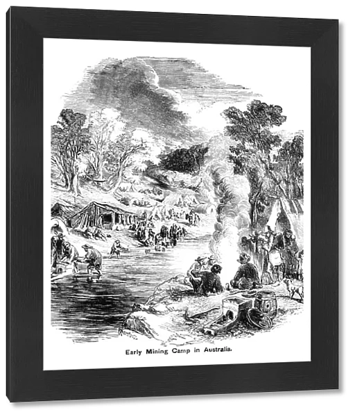 Early mining camp in Australia