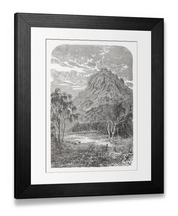 Framed Print : Kimberley, Northern Western Australia, wood engraving, published in 1897 Framed Print : Kimberley, Northern Western Australia, wood engraving, published in 1897
