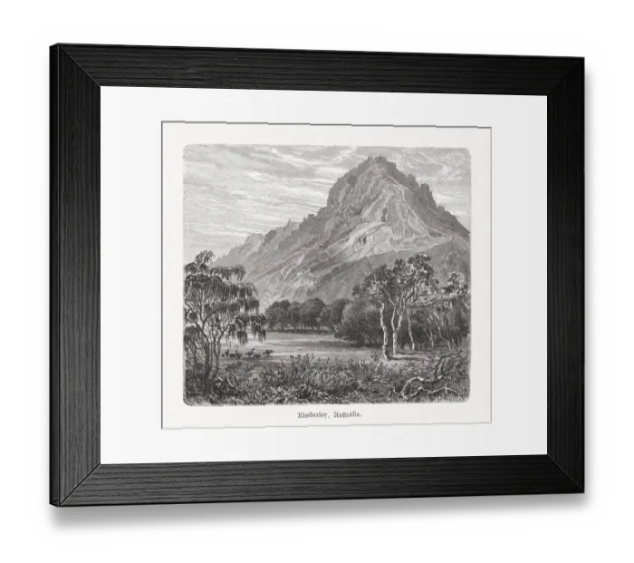Framed Print : Kimberley, northern Western Australia, wood engraving, published in 1897