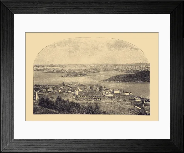 Framed Print : View of Sydney Harbour, Australia, in the late 19th century
