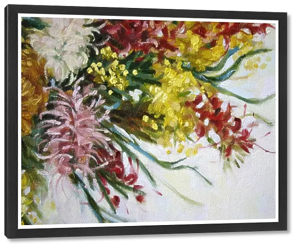 Australian Native Flowers Oil Painting