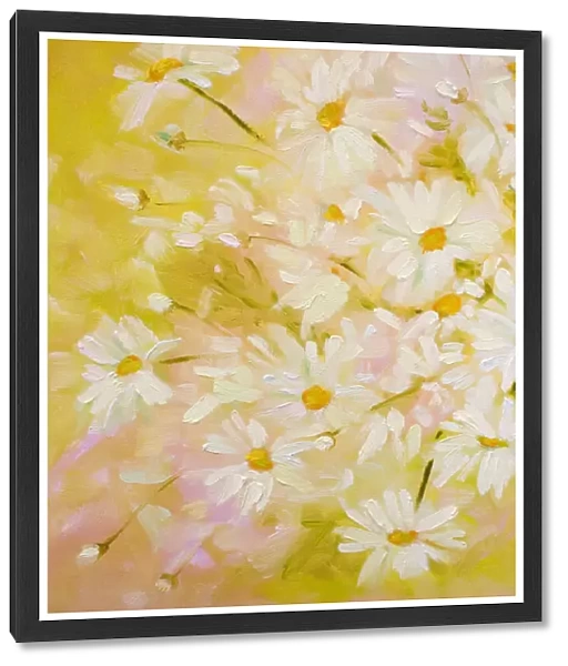 White Daisies Oil Painting