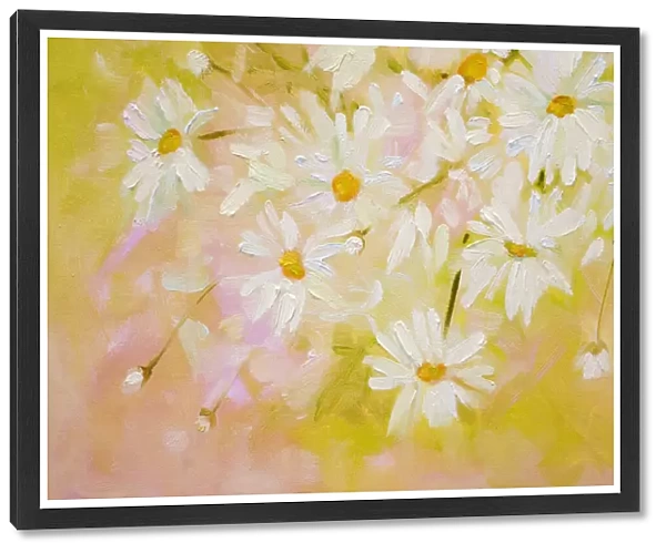 White Daisies Oil Painting