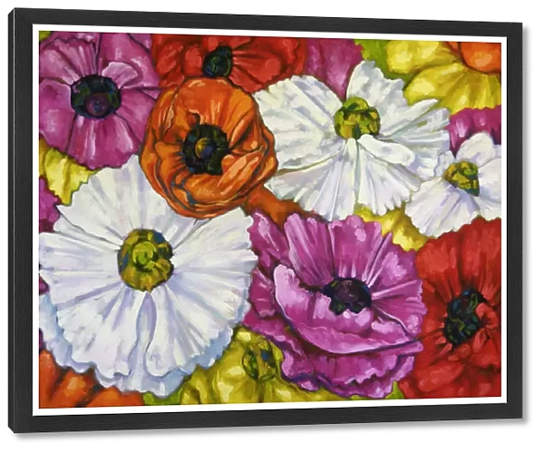 Oil Painting of Ranunculus Flowers