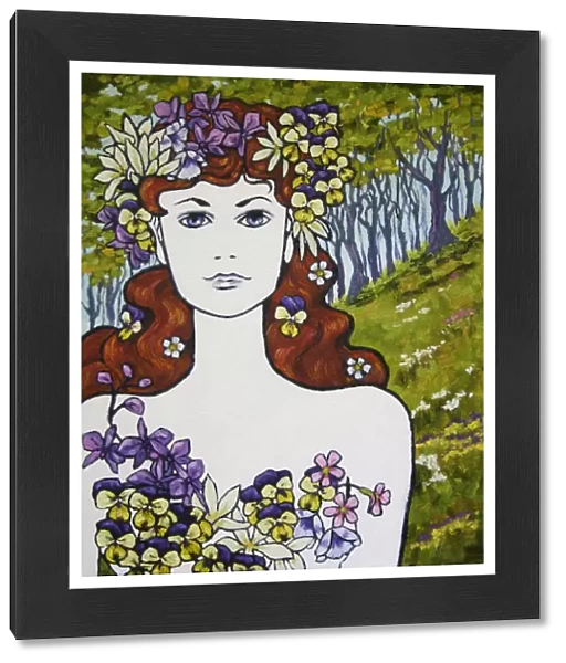 Goddess Flora as Young Woman Oil Painting