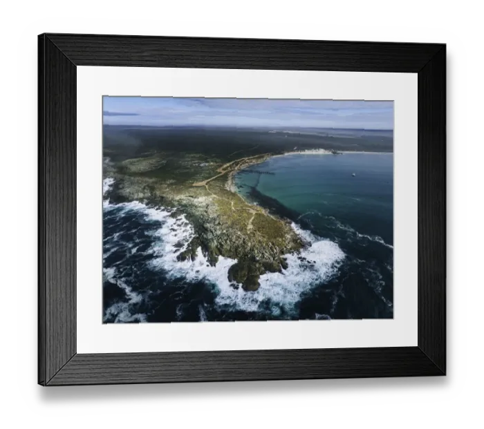 Framed Print : Aerial view of Point Ellen, Vivonne Bay, Kangaroo Island, South Australia