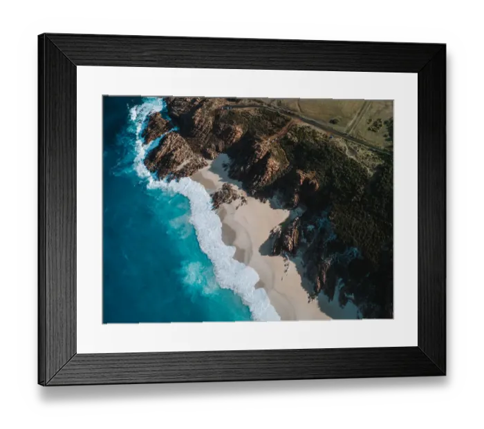 Framed Print : Aerial View of Injidup Beach Yallingup Western Australia - DRONE 4K PHOTO Framed Print : Aerial View of Injidup Beach Yallingup Western Australia - DRONE 4K PHOTO
