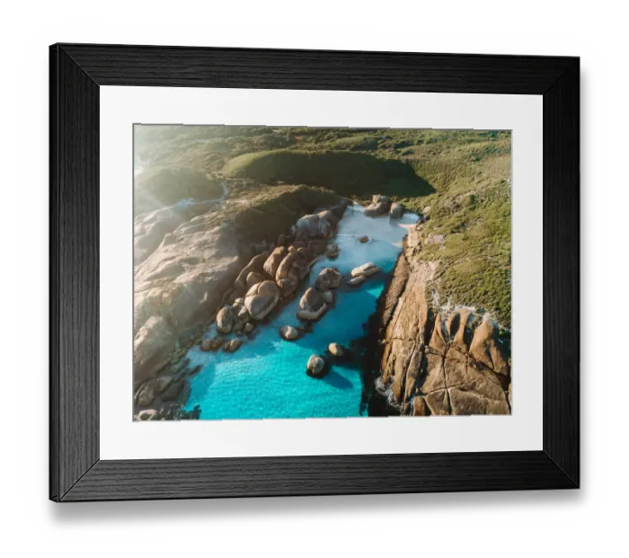 Framed Print : Aerial View of Elephant Rocks Denmark Western Australia - 4K DRONE PHOTO Framed Print : Aerial View of Elephant Rocks Denmark Western Australia - 4K DRONE PHOTO
