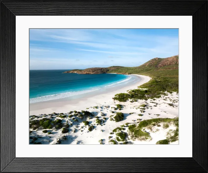 Framed Print : Aerial View of Thistle Cove, Cape Le Grand, Esperance Western Australia - 4K DRONE PHOTO