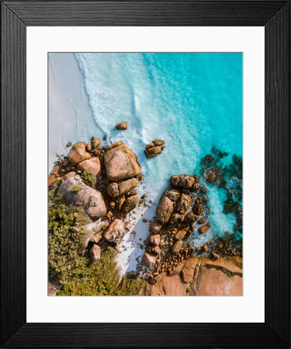 Framed Print : Aerial View of Thistle Cove, Cape Le Grand, Esperance Western Australia - 4K DRONE PHOTO Framed Print : Aerial View of Thistle Cove, Cape Le Grand, Esperance Western Australia - 4K DRONE PHOTO