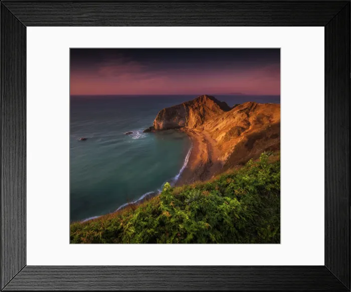 Framed Print : Dawn on the Jurassic coastline, Dorset, England, UK Framed Print : Dawn on the Jurassic coastline, Dorset, England, UK