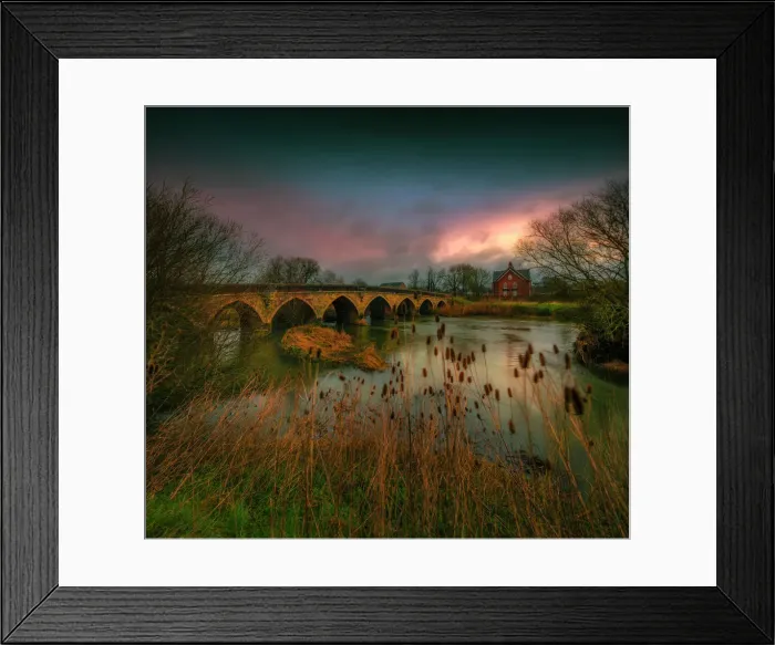 Framed Print : Stour river on a spring morning, Dorset, England, UK