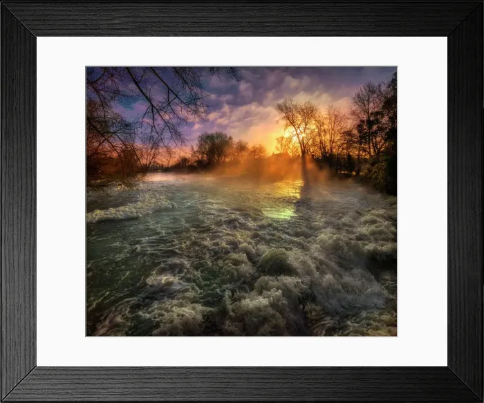 Framed Print : Stour River at Canford Magna, Dorset, England, UK Framed Print : Stour River at Canford Magna, Dorset, England, UK