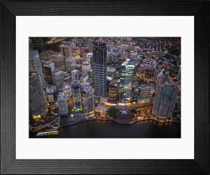 Framed Print : Nighttime Brisbane Aerials Framed Print : Nighttime Brisbane Aerials