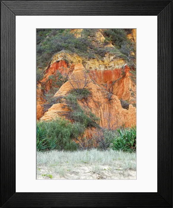 Framed Print : Coloured Sand of Fraser Island Framed Print : Coloured Sand of Fraser Island