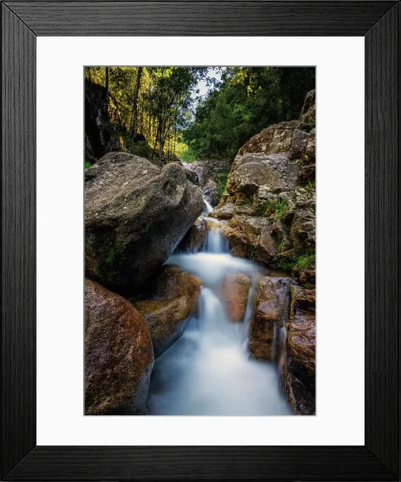 Framed Print : Waterfall in a National Park