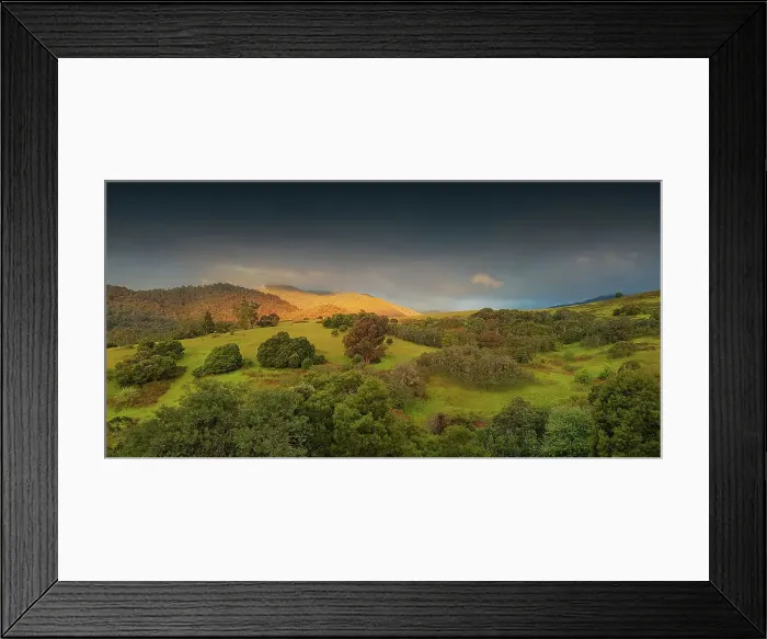Framed Print : Mansfield area and rural light, central Victoria, Australia