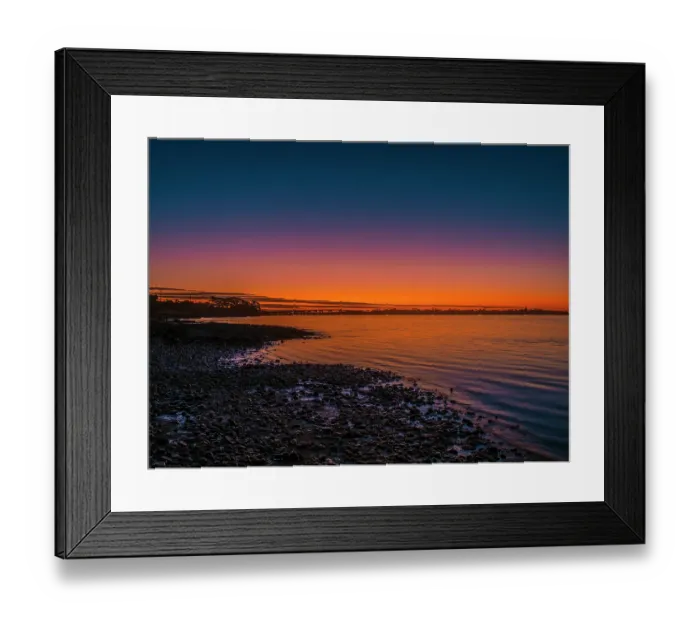 Framed Print : Western-port dawn light, San Remo, Bass Coast, Victoria, Australia Framed Print : Western-port dawn light, San Remo, Bass Coast, Victoria, Australia