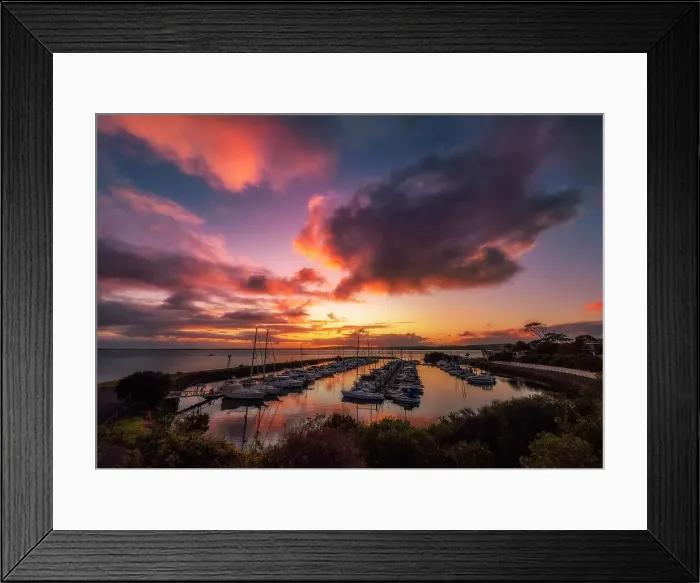 Framed Print : Newhaven Yacht club marina at dawn, Phillip Island, Bass coast, Victoria, Australia Framed Print : Newhaven Yacht club marina at dawn, Phillip Island, Bass coast, Victoria, Australia