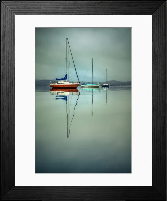 Framed Print : Boats in the mist Framed Print : Boats in the mist