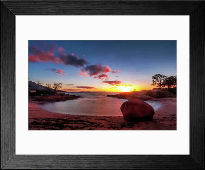 Framed Print : Honeymoon Bay sunset