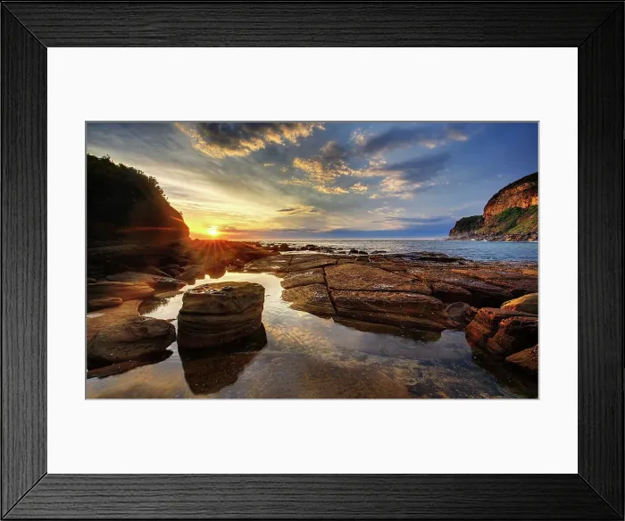 Framed Print : Litttle Beach sunrise
