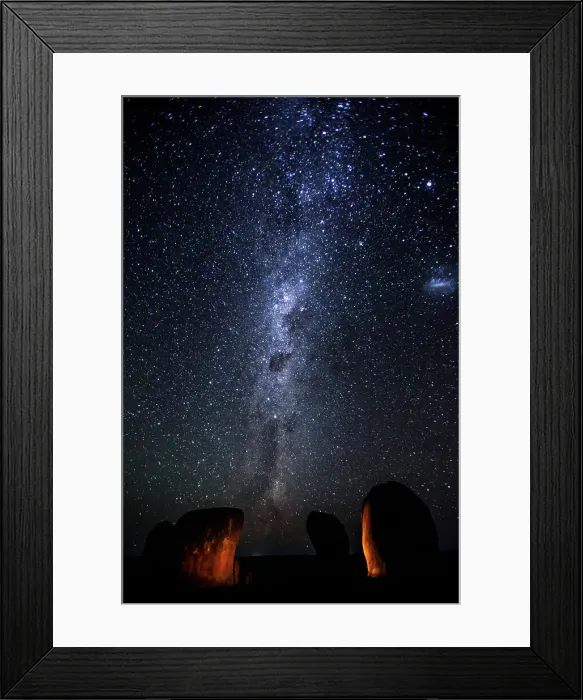 Framed Print : Milky Way over Murphy's Hay Stacks Framed Print : Milky Way over Murphy's Hay Stacks