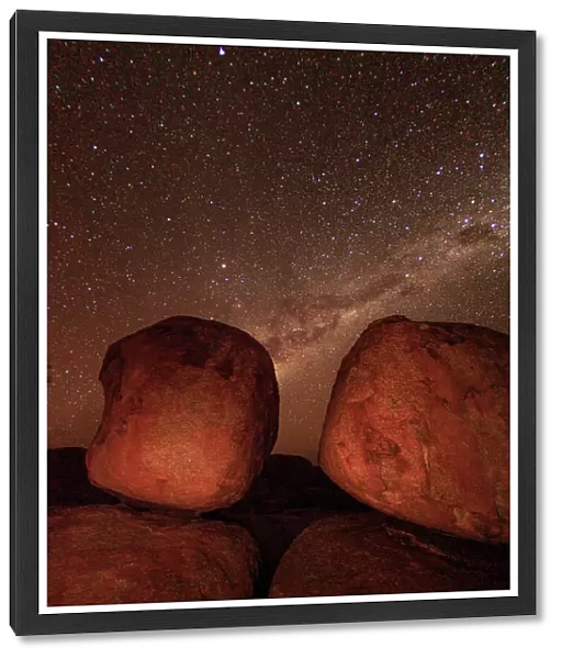 Milky Way over the Karlu Karlu  /  Devils Marbles Conservation Reserve. Northern Territory. Australia