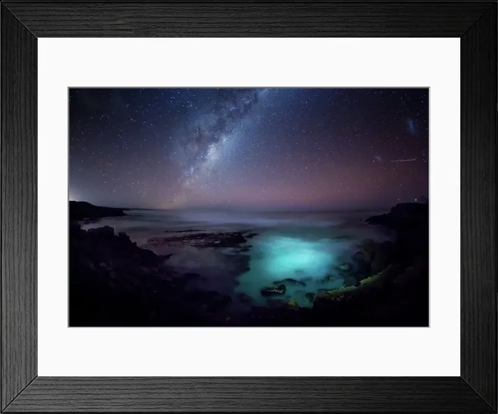 Framed Print : Milky Way over the Southern Ocean. Eyre Peninsula. South Australia