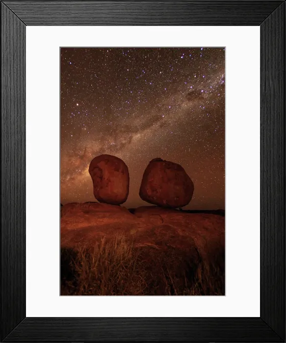 Framed Print : Milky Way over the Karlu Karlu / Devils Marbles Conservation Reserve. Northern Territory. Australia Framed Print : Milky Way over the Karlu Karlu / Devils Marbles Conservation Reserve. Northern Territory. Australia