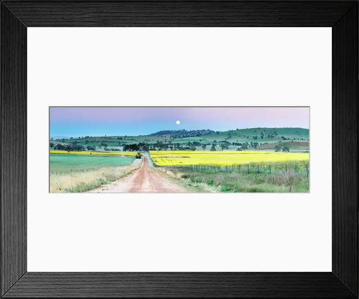 Framed Print : Woodstock. A full moon rises over the small farming community of Woodstock in country NSW Framed Print : Woodstock. A full moon rises over the small farming community of Woodstock in country NSW