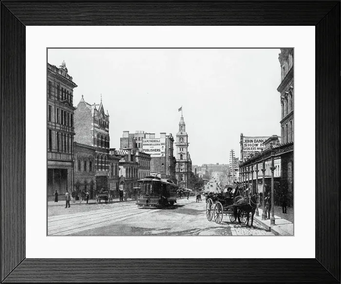 Framed Print : Antique photograph of World's famous sites: Melbourne Framed Print : Antique photograph of World's famous sites: Melbourne