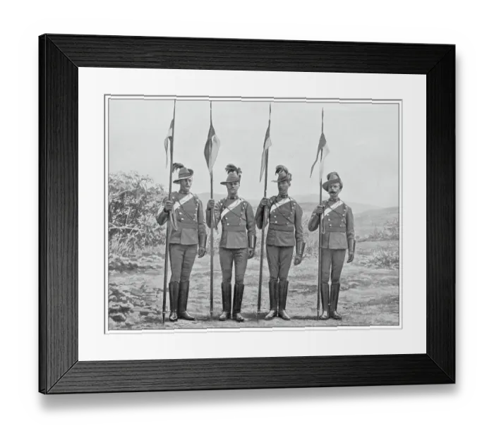Framed Print : Antique photograph of British Navy and Army: New South Wales lancers