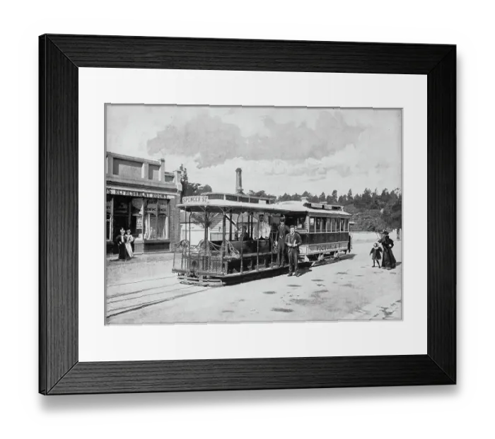 Framed Print : Antique photograph of the British Empire: Cable tramcar in Melbourne Framed Print : Antique photograph of the British Empire: Cable tramcar in Melbourne