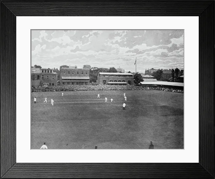 Framed Print : Antique photograph of the British Empire: Cricket game, England vs Australia Framed Print : Antique photograph of the British Empire: Cricket game, England vs Australia