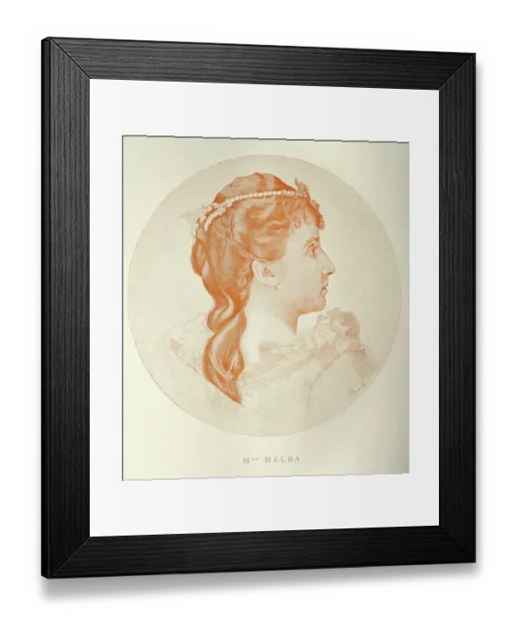 Framed Print : Portrait of Nellie Melba, Australian operatic soprano, Opera singer, 1890s, 19th Century