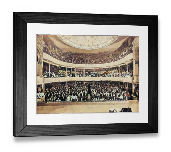 Framed Print : Antique photograph of the British Empire: Saturday night in the Princess's Theatre, Melbourne Framed Print : Antique photograph of the British Empire: Saturday night in the Princess's Theatre, Melbourne