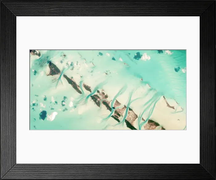 Framed Print : Overhead earth and ocean shots