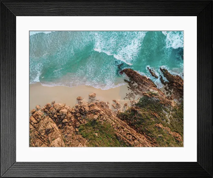 Framed Print : Aerial View of Injidup Beach Yallingup Western Australia - DRONE 4K PHOTO Framed Print : Aerial View of Injidup Beach Yallingup Western Australia - DRONE 4K PHOTO