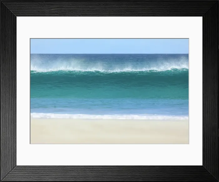 Framed Print : Wave breaking onto a beach. Sleaford Bay. Eyre Peninsula. South Australia