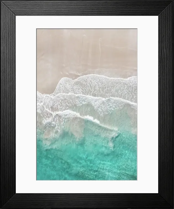 Framed Print : Clean sandy beach with ocean waves. Sleaford Bay. Eyre Peninsula. South Australia Framed Print : Clean sandy beach with ocean waves. Sleaford Bay. Eyre Peninsula. South Australia