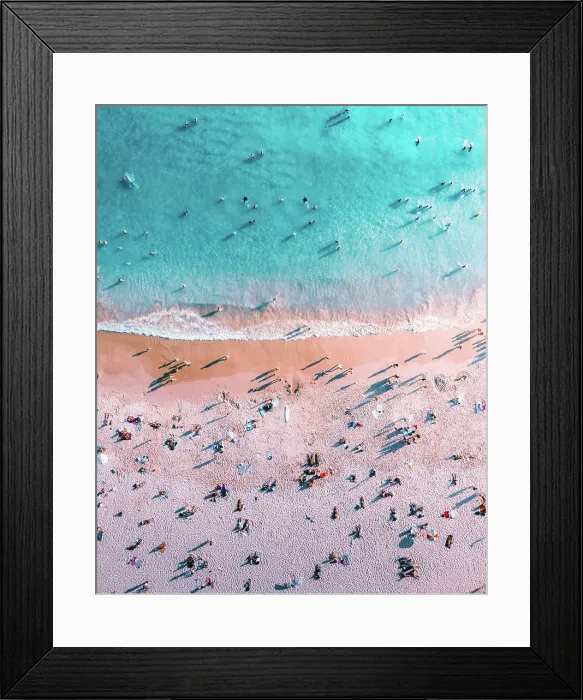 Framed Print : Aerial Views Summer at the Beach Framed Print : Aerial Views Summer at the Beach