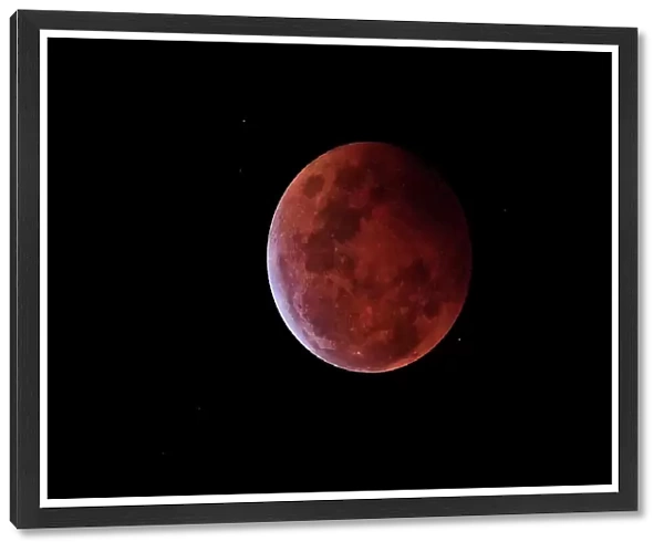 Total lunar eclipse of the moon. Blood moon