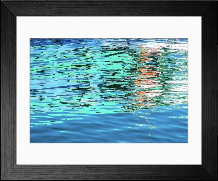 Framed Print : Blue and green colours reflected in the sea at the commercial dock at the Port Lincoln Wharf. Port Lincoln. South Australia Framed Print : Blue and green colours reflected in the sea at the commercial dock at the Port Lincoln Wharf. Port Lincoln. South Australia