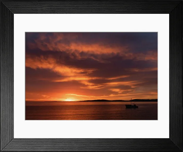 Framed Print : Small boat at dawn. Port Lincoln. Eyre Peninsula. South Australia
