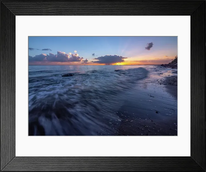 Framed Print : sunrise. beach trip Framed Print : sunrise. beach trip