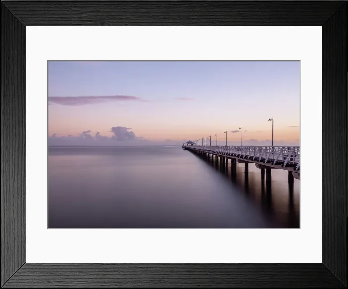 Framed Print : long pier. beach trip